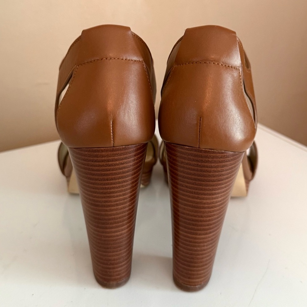 MICHAEL KORS WOMEN'S SIZE 11M BERKELY LEATHER PLATFORM SANDALS NEW - Picture 4 of 5